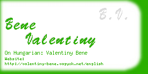 bene valentiny business card